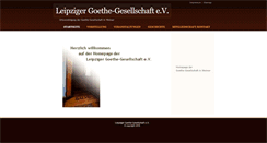 Desktop Screenshot of goethe-gesellschaft-leipzig.de